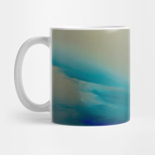 Blue pastel cloud sky painting Mug